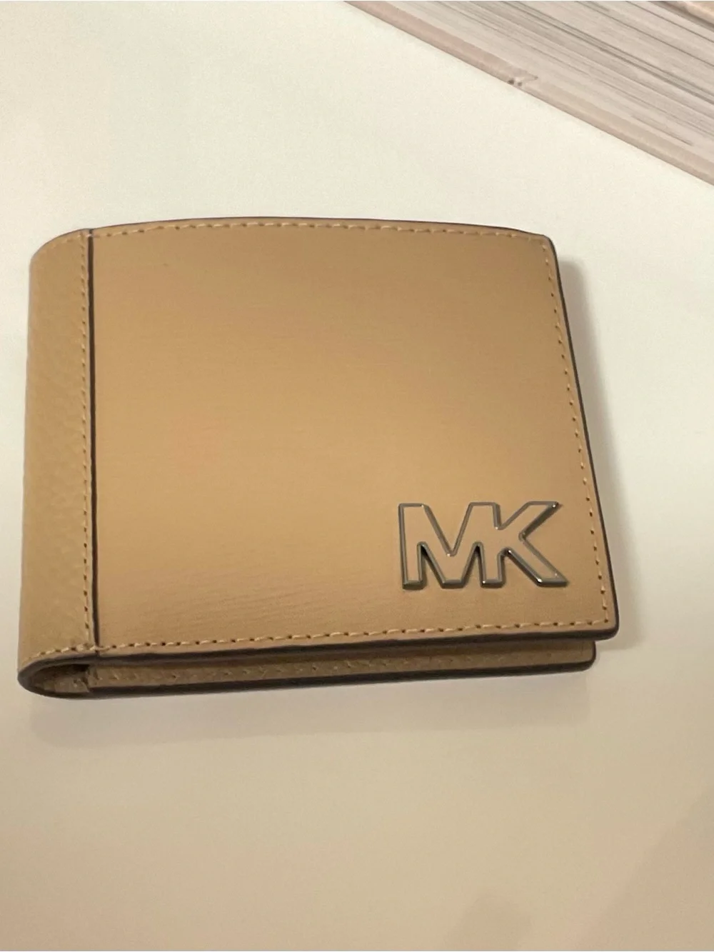 Michael Kors Men’s Tan Leather MK Bi-Fold Wallet (NWT)